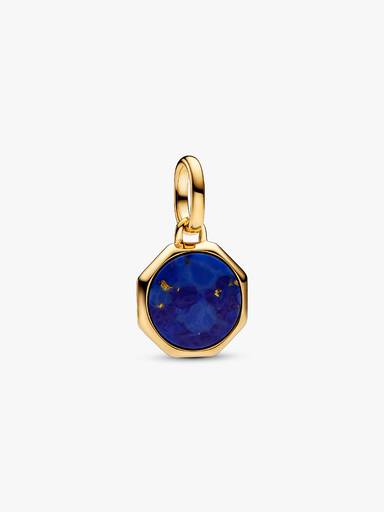 Mini Charm Medalhão Gravável Azul