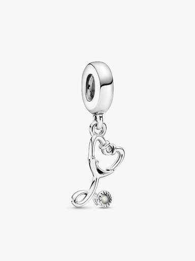 Charm pendente Estetoscópio e Coração