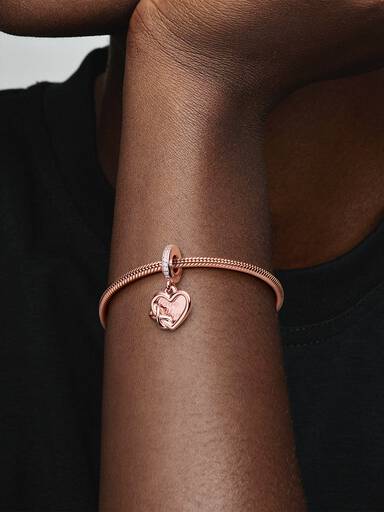 Charm Pendente Coração com Infinito Te Amo