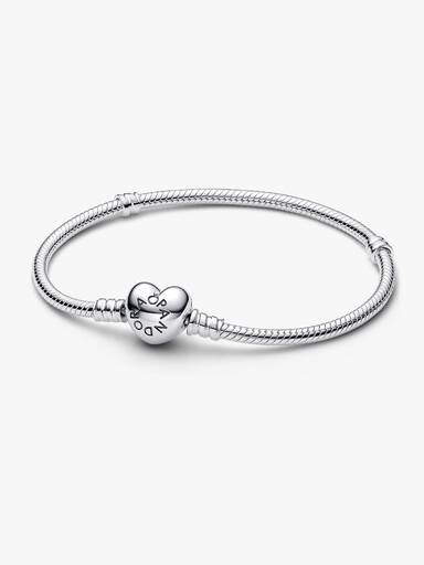 Pulseira de Corrente Snake Moments com Fecho de Coração