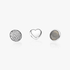 June petite elements pack in silver with heart, pave droplet with clear CZ and grey moonstone droplet June petite elements pack in silver with heart, pave droplet with clear CZ and grey moonstone droplet