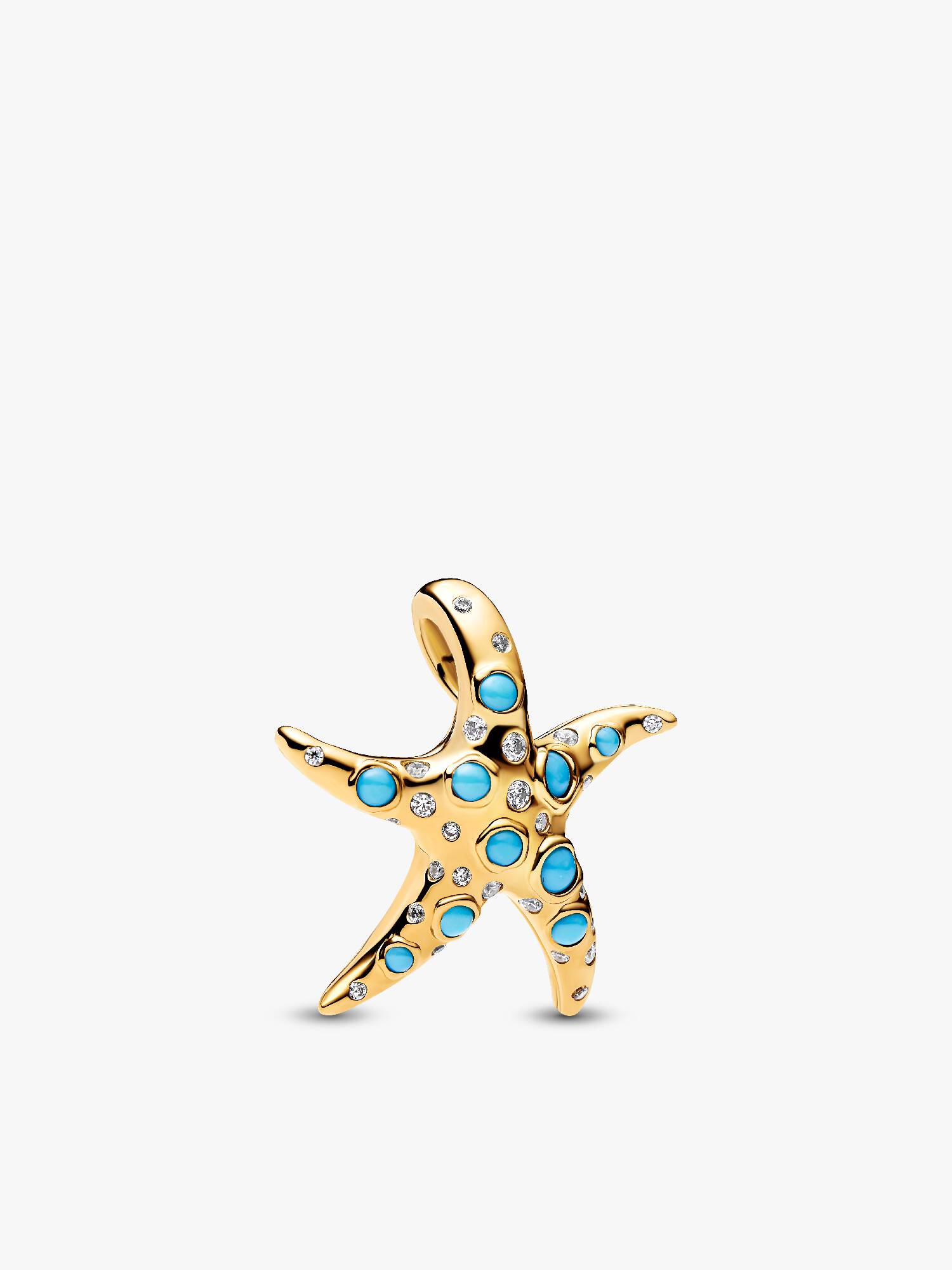 Charm Pendente Estrela de Mar Azul Brilhante