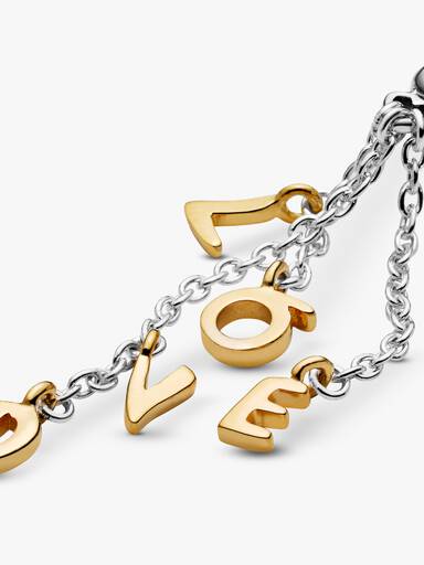 Chained loved PANDORA Shine and silver dangle