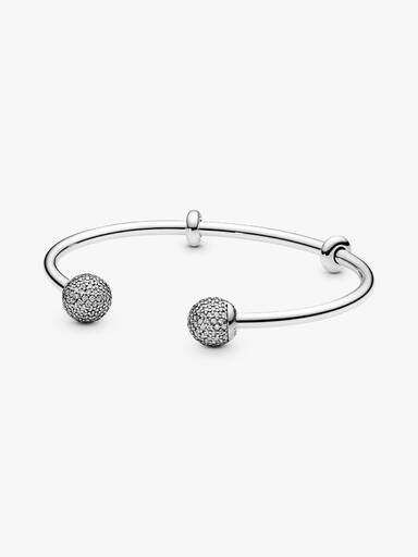 Pandora Moments Aberto Pavê Bracelete Rígido