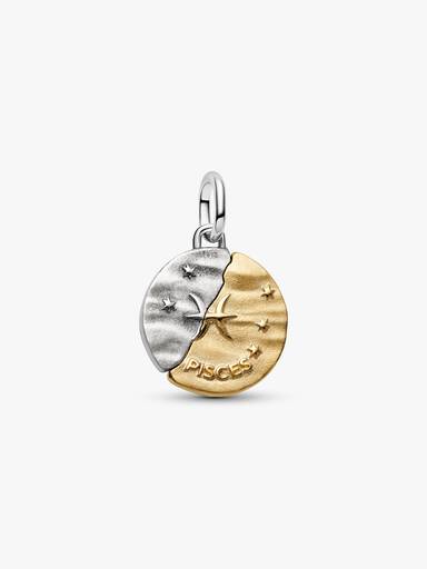 Charm Medalhão do Zodíaco do signo de Peixes
