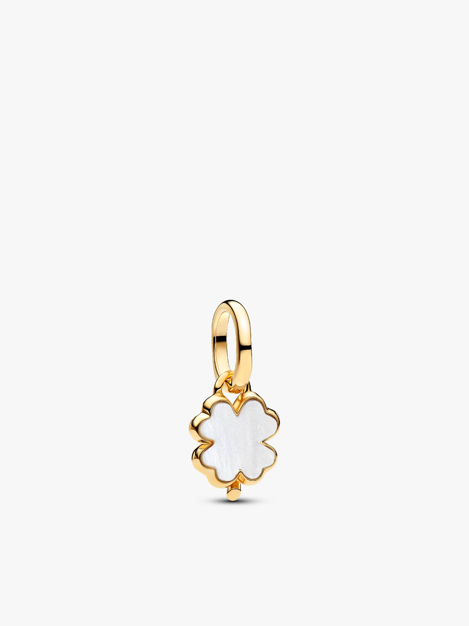 Mini Charm Pendente Trevo da Sorte Branco Pandora Me