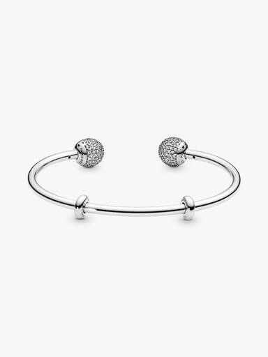 Pandora Moments Aberto Pavê Bracelete Rígido