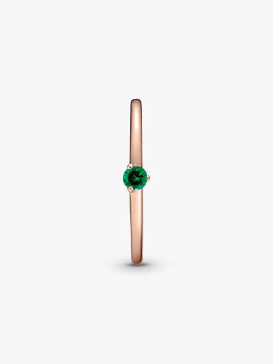 Anel Solitario Verde