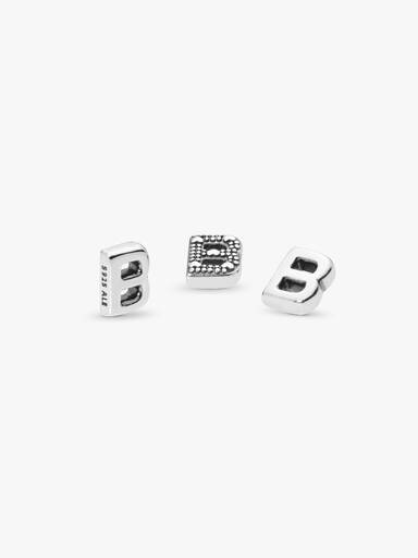 Letter B silver petite element