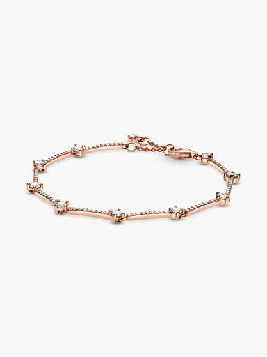 Pulseira Brilhante com Barras em Pavé
