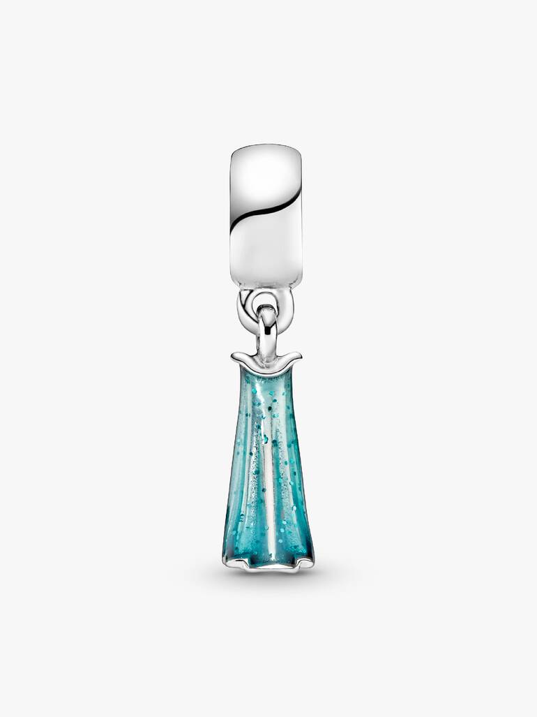 Disney Elsa dress silver dangle with blue enamel