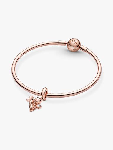 Charm Pendente Coração Y Ángel Alado