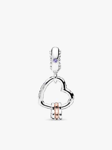 Charm Pendente Coração e Corações