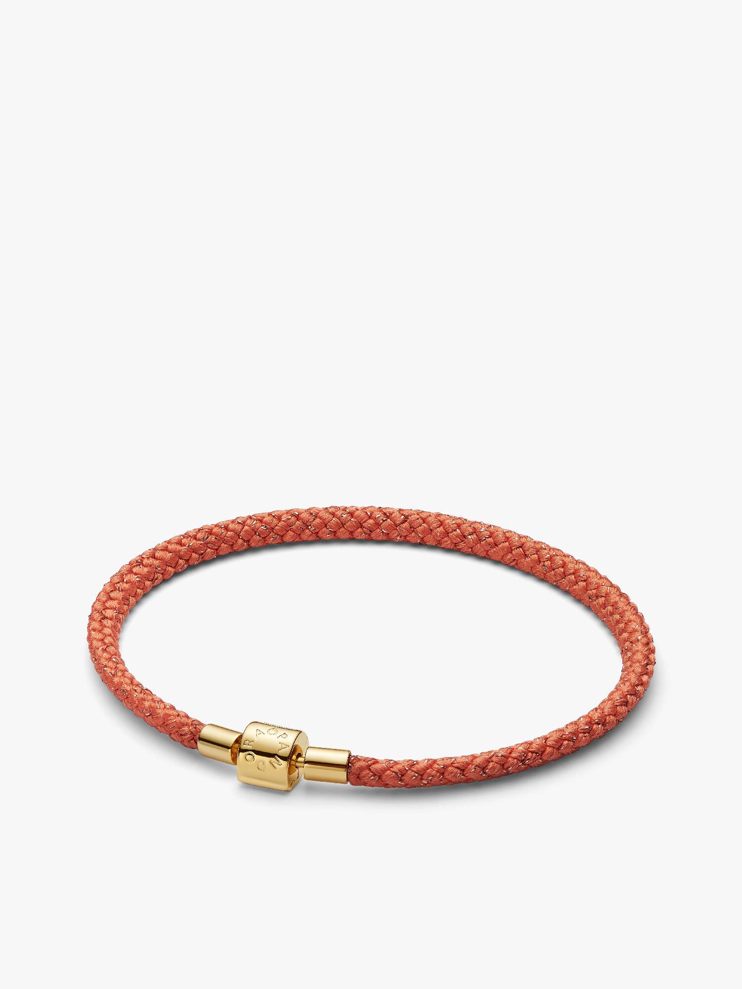 Pulseira de Cordão Laranja Cintilante