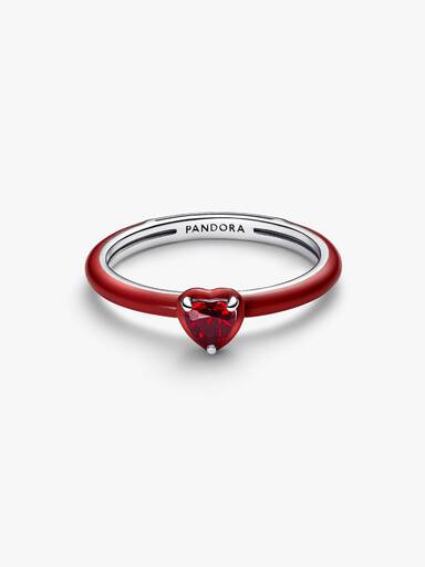 Anel de coração de chakra vermelho