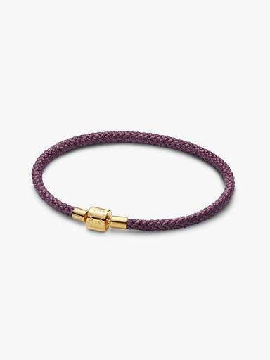 Pulseira de Cordão Roxo Brilhante