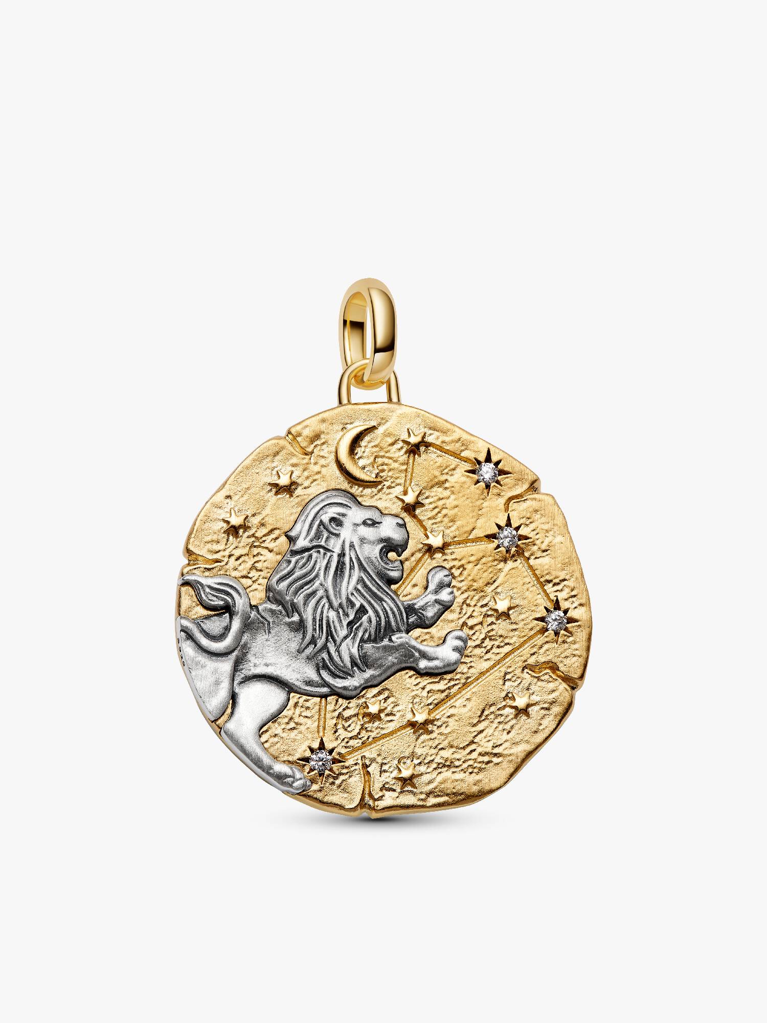 Charm Medalhão extragrande do Zodíaco do Signo de Leão