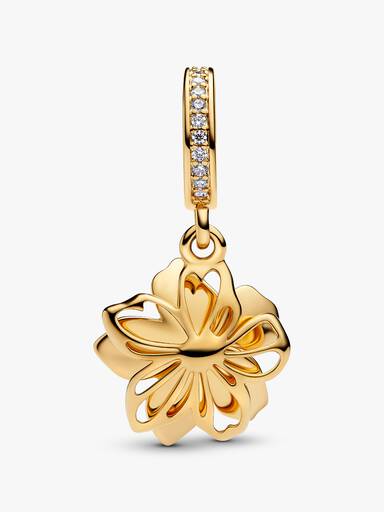 Charm Pendente Flor de Cerejeira Azul
