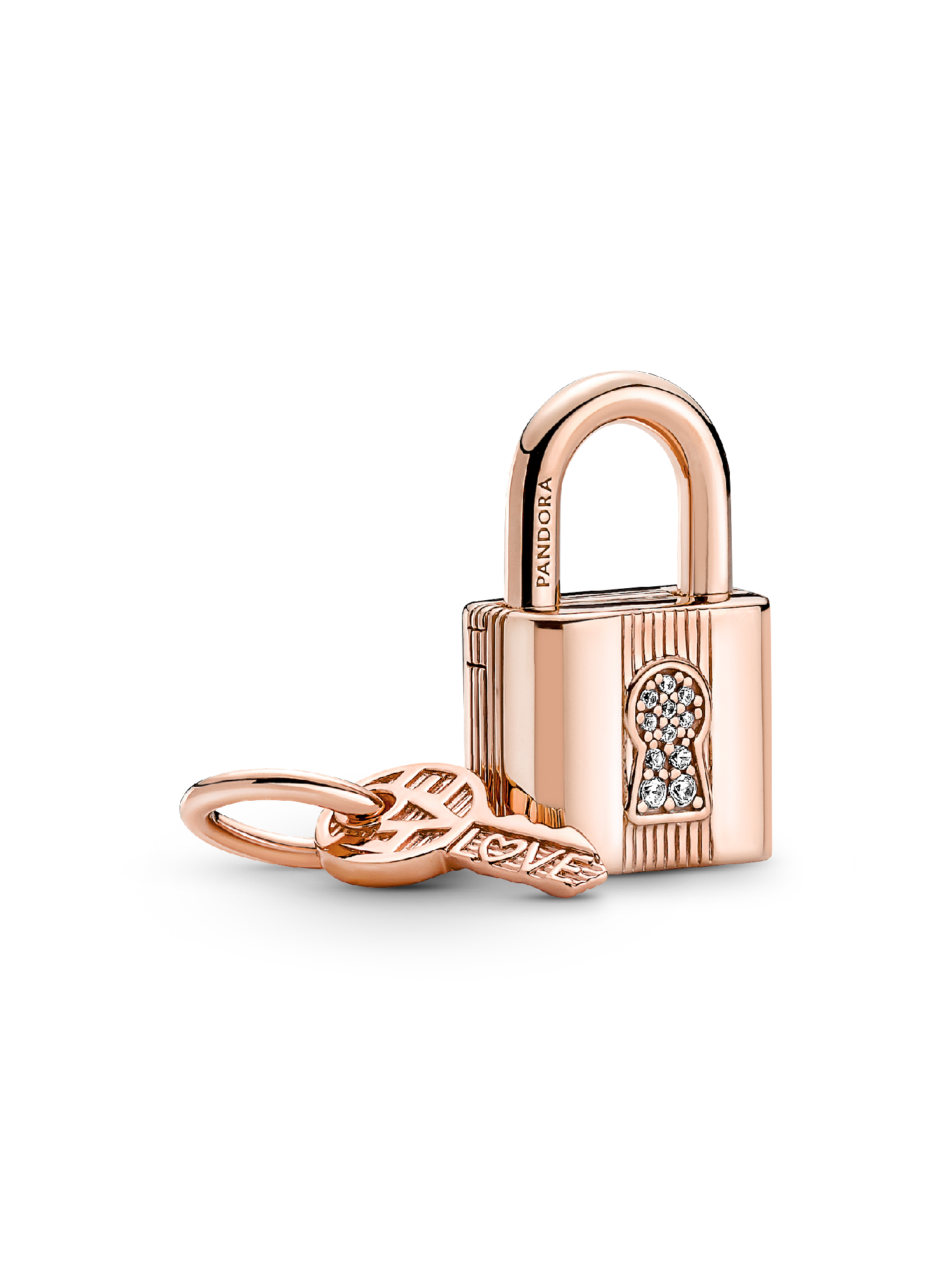 Charm Pendente Divisível Cadeado e Chave