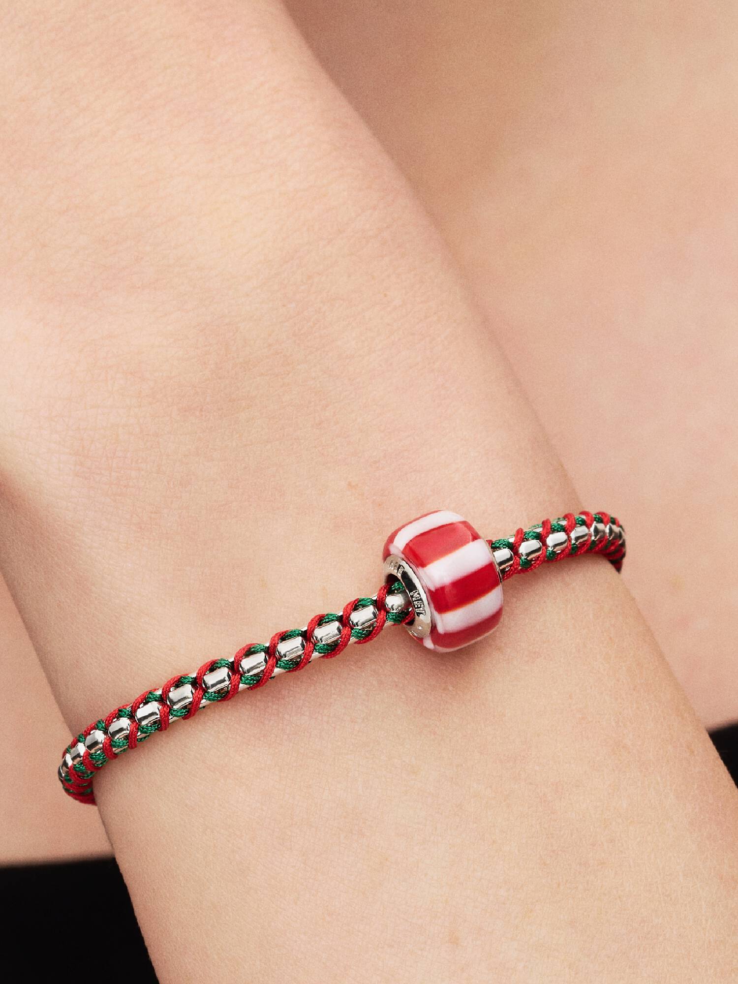 Charm de Vidro de Murano com Hortelã-Pimenta Vermelha 