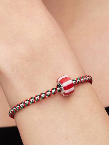 Charm de Vidro de Murano com Hortelã-Pimenta Vermelha