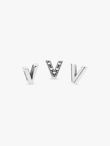 Letra V Alphabet Relicário Element