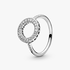 Silver ring with clear cubic zirconia Silver ring with clear cubic zirconia