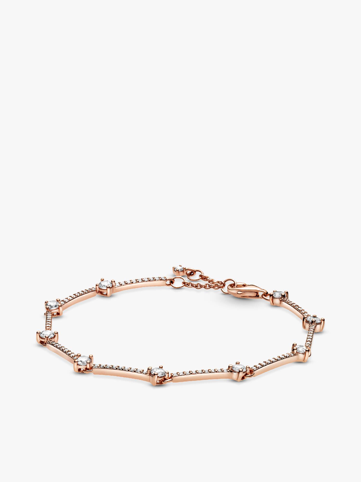 Pulseira Brilhante com Barras em Pavé