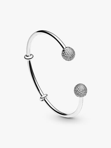 Pandora Moments Aberto Pavê Bracelete Rígido