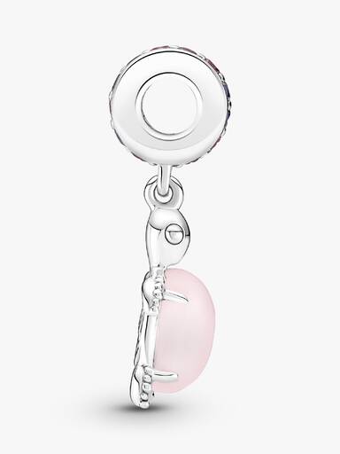 Charm pendente de tartaruga marinha rosa em vidro de Murano