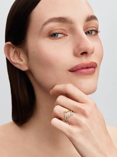 Anel Tiara Baguette