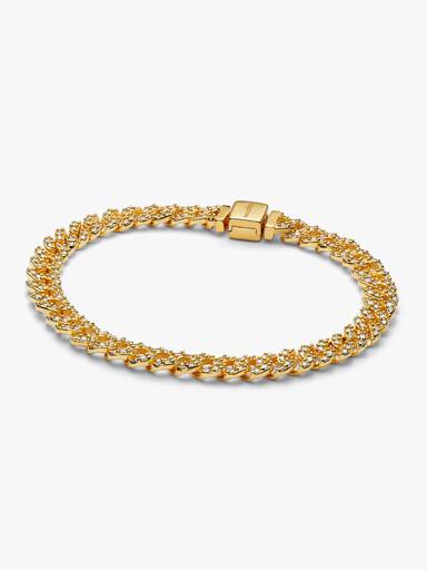 Pulseira Corrente Cubana em Pavé Pandora Timeless
