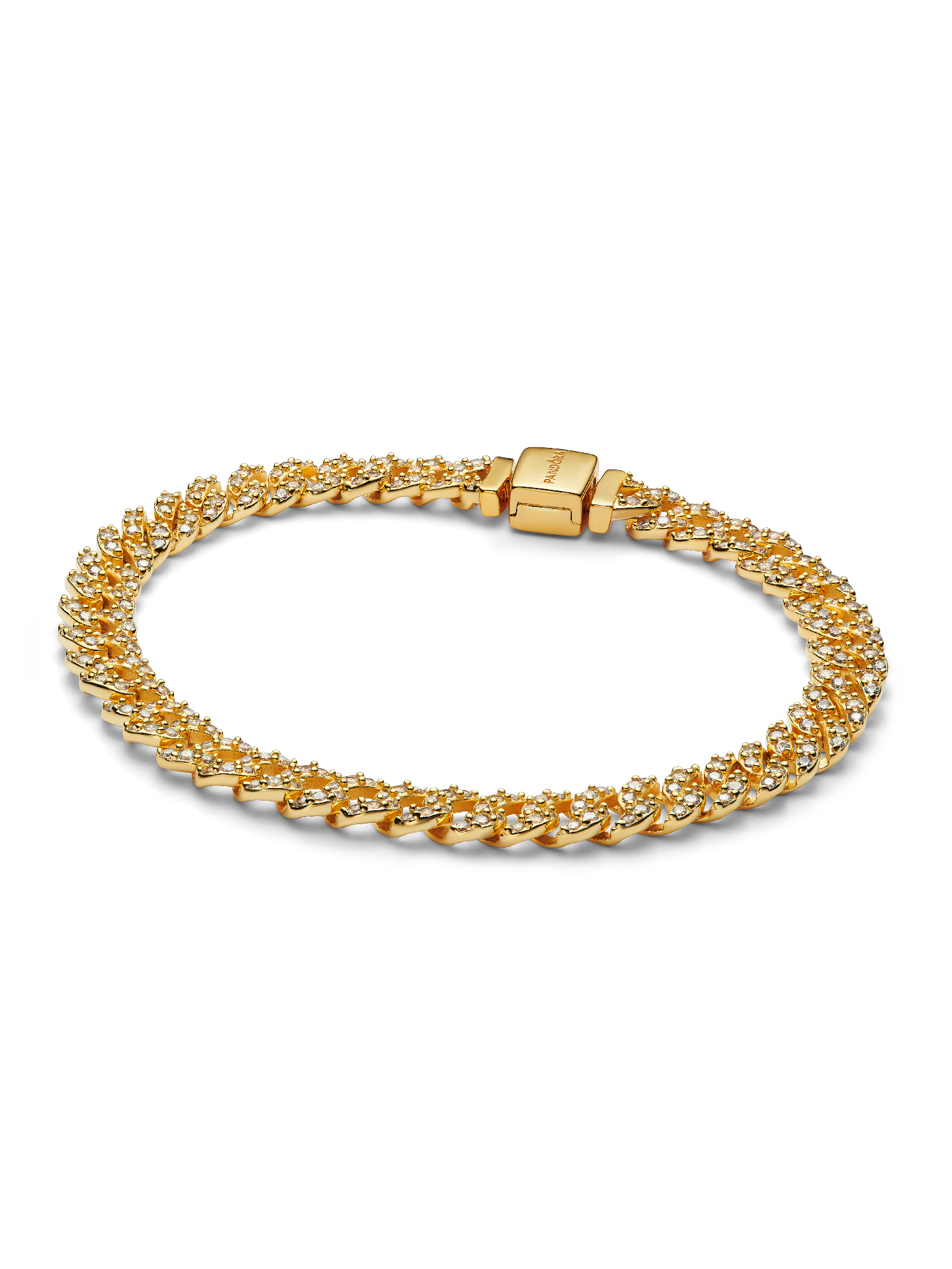 Pulseira Corrente Cubana em Pavé Pandora Timeless