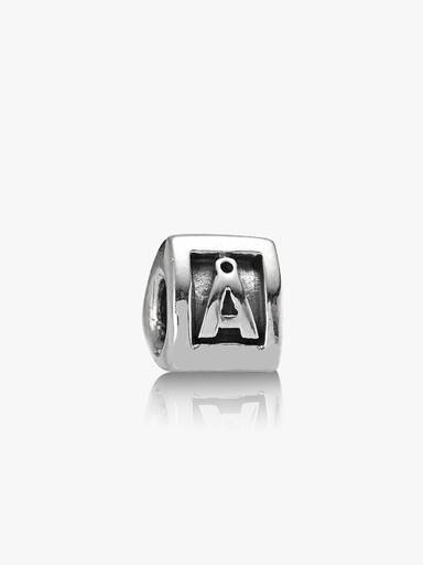 Capital A silver charm