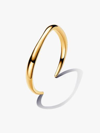 Bracelete Rígido em Forma Orgânica Aberto