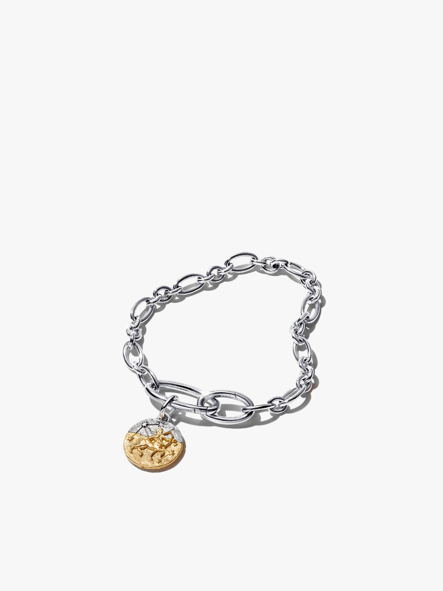 Conjunto de Braceletes com Medalhão de Sagitário