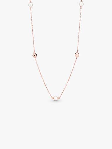 PANDORA Rose necklace with white freshwater cultured pearl
