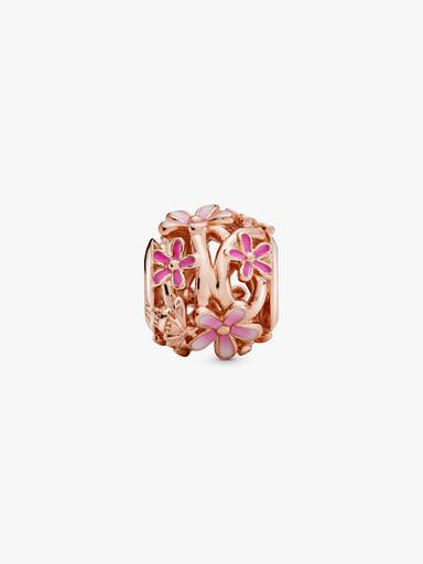 Charm Flor Margarida Rosa Vazado