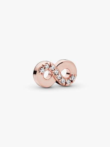PANDORA Rose infinity sign petite element with clear cubic zirconia