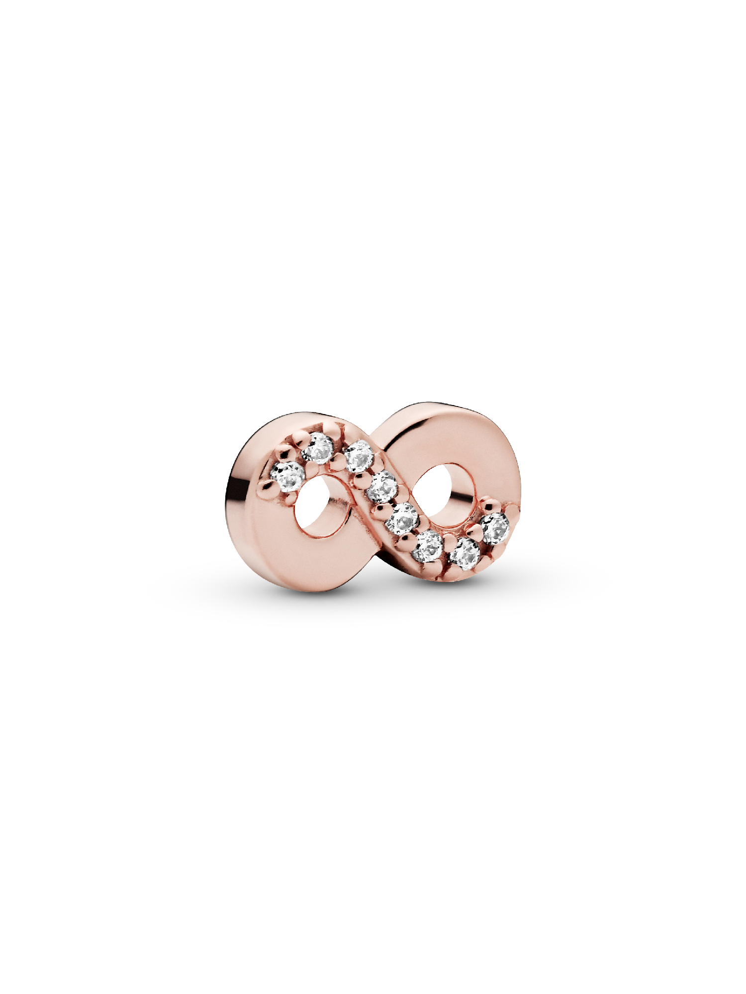 PANDORA Rose infinity sign petite element with clear cubic zirconia