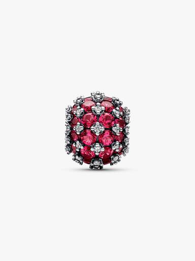 Charm Esférico Brilhante Vermelho com Zircônia Cúbica