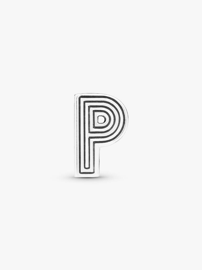 Pandora Reflexions letter P silver clip charm
