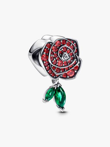 Charm Rosa Brilhante em Flor