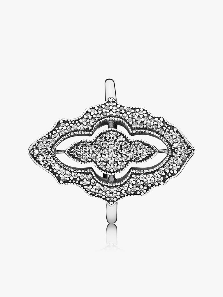 Anel Brilhante Lace, Zircônia Cúbica Transparente