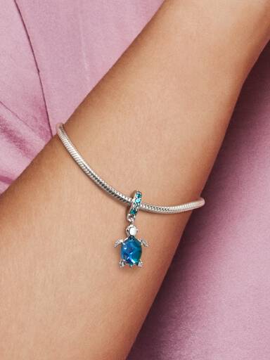 Charm Pendente de Tartaruga Marinha em Vidro de Murano