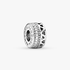 Hearts silver spacer with clear cubic zirconia Hearts silver spacer with clear cubic zirconia