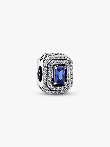 Charm Halo Retângulo Azul Brilhante