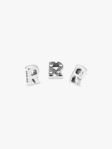 Letter R silver petite element