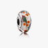 Holly silver charm with transparent, white, red and green Murano glass Holly silver charm with transparent, white, red and green Murano glass