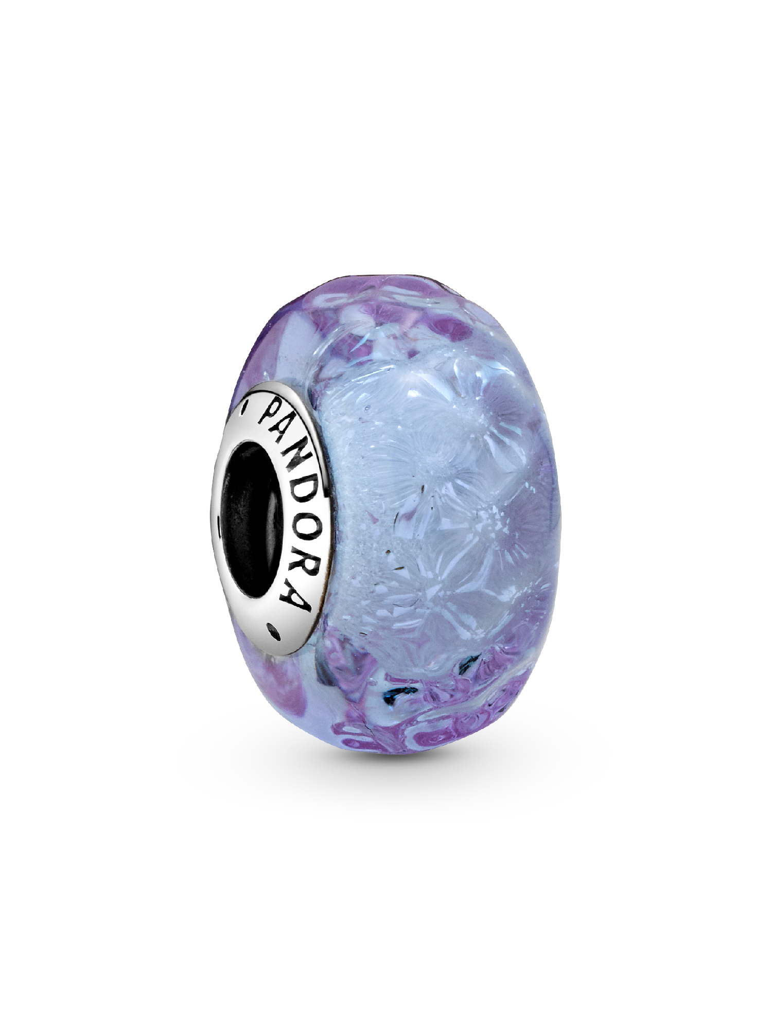Charm de Vidro de Murano de Lavanda Ondulado